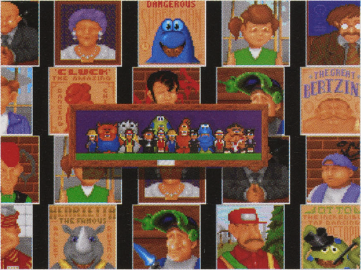 This seems to show characters not seen in the final game.