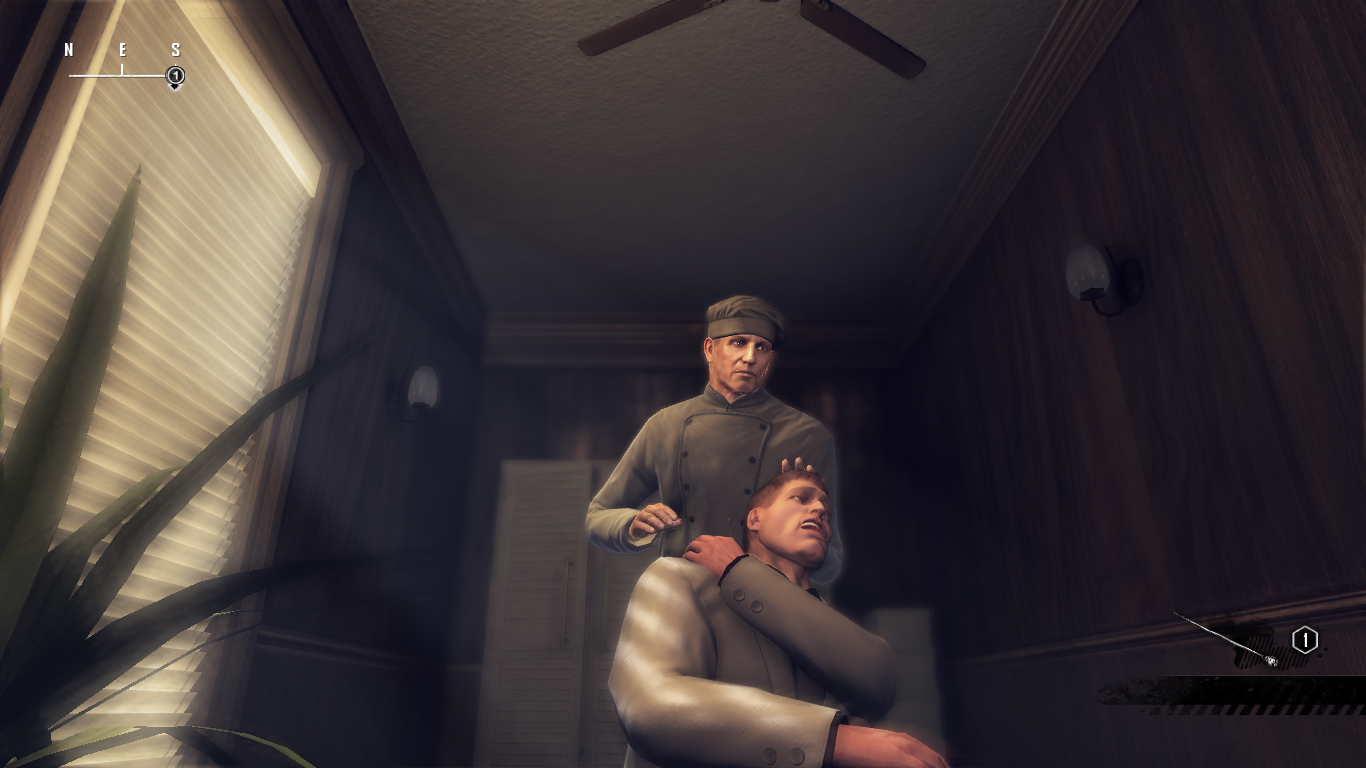 Semyon dispatches a Mafia Guard with a needle, the needle is stuck in their back during the kill animation but vanishes in gameplay after. Semyon dispatches a Mafia Guard with a needle, the needle is stuck in their back during the kill animation but vanishes in gameplay after.