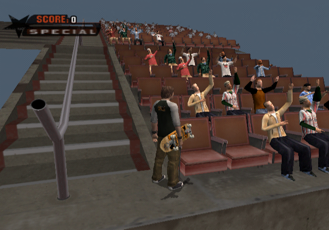 Closeup of the Slam City Jam seats and audience peds. Closeup of the Slam City Jam seats and audience peds.