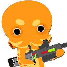 An orange octopus