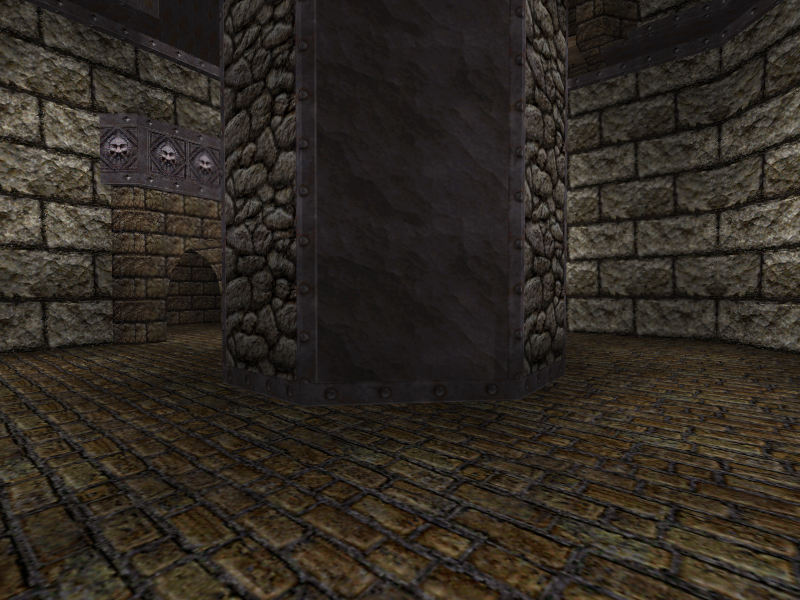 Bottom of the elevator room. Bottom of the elevator room.