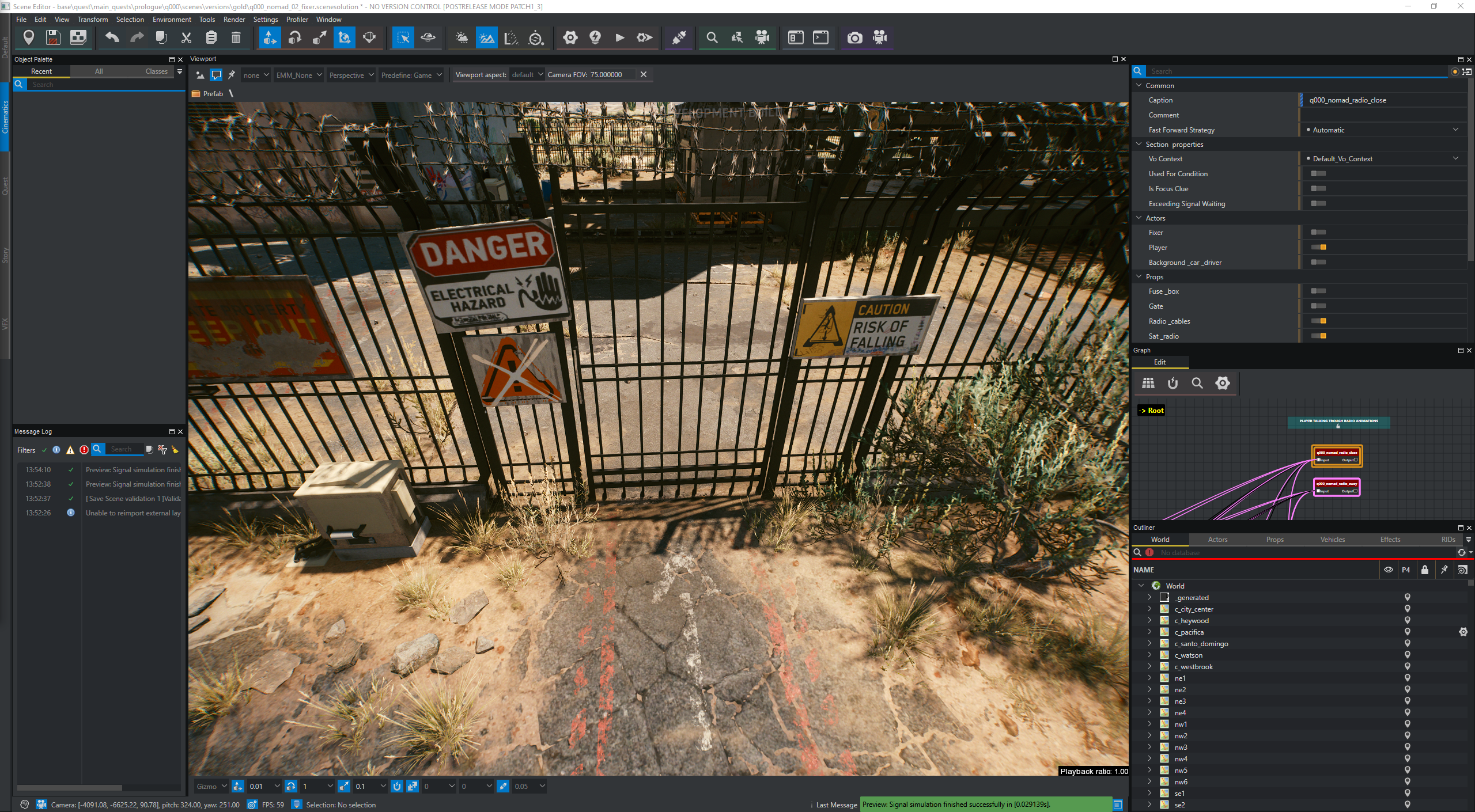 Default view of the cinematics tab in the editor. Default view of the cinematics tab in the editor.