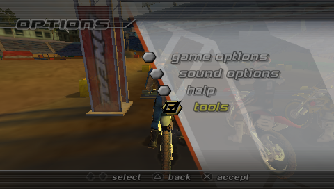 The restored Tools entry on the pause screen.