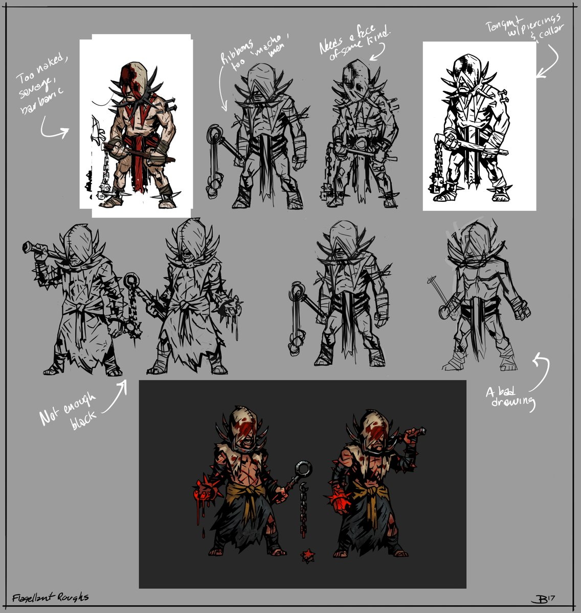 Concepts of the Flagellant, posted by Bourassa on Twitter.