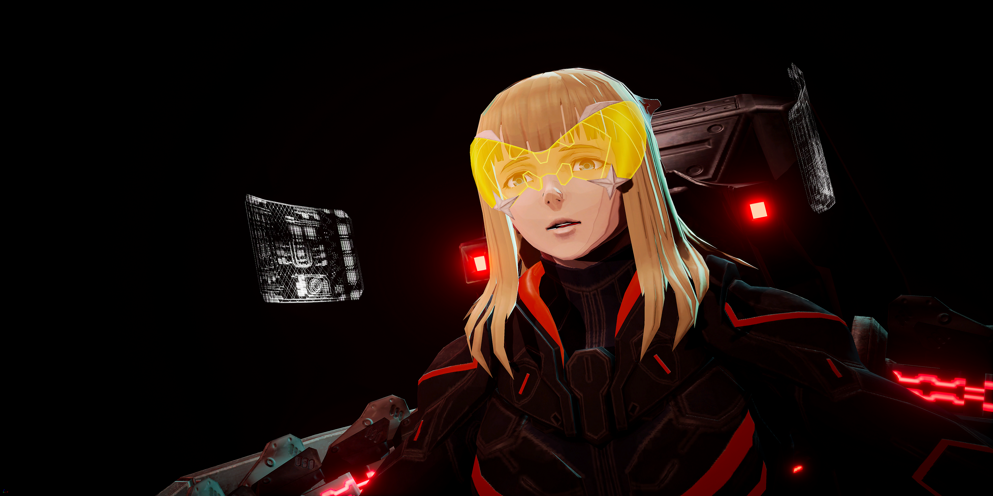 Regret as she appears in Rank C - Defend the Factory [02-0505: Cemetery Gates], as Terrors once again intrudes on the player's mission.