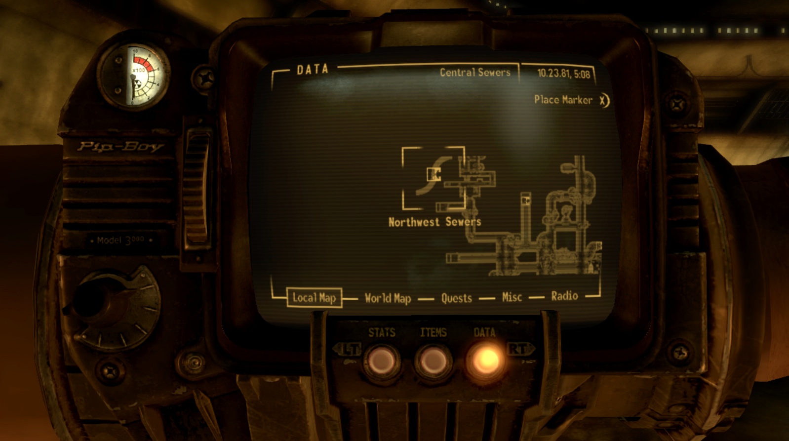 A connection to the Northwest Sewers. A connection to the Northwest Sewers.