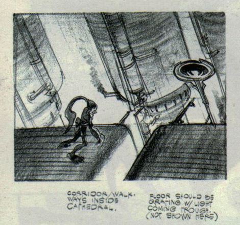 Abe going through a corridor. Abe going through a corridor.