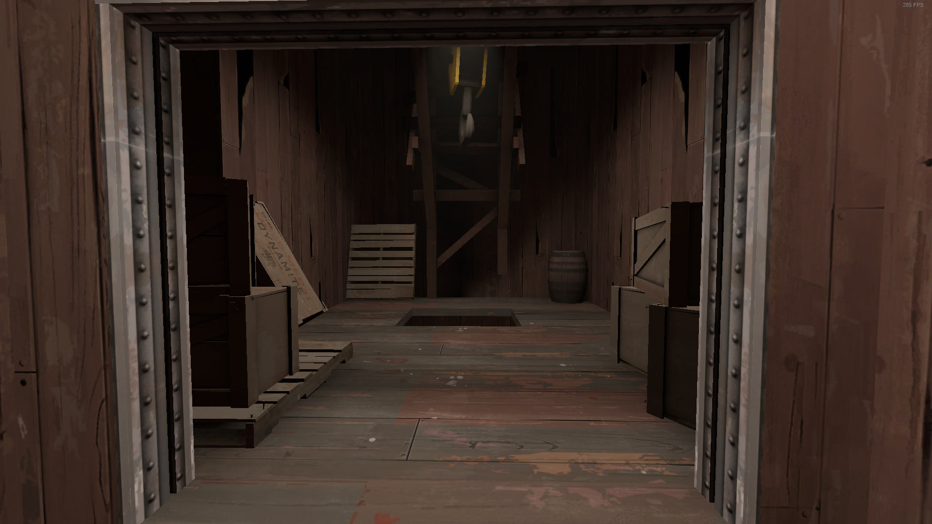 Opened door