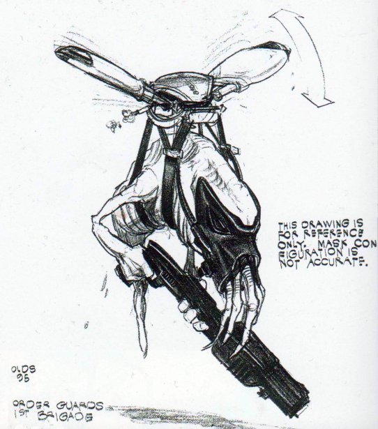 Early artwork of a Flying Slig unit.