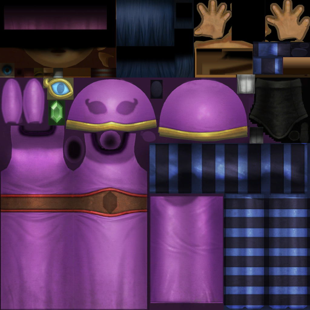 Ravio's main texture file. Take note of the huge section in the top left.