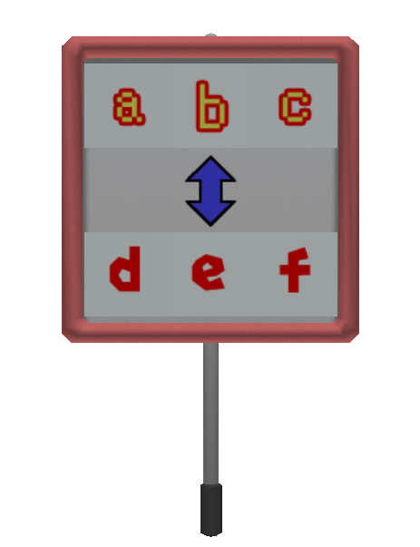 What the sign would look like with dummy textures. What the sign would look like with dummy textures.