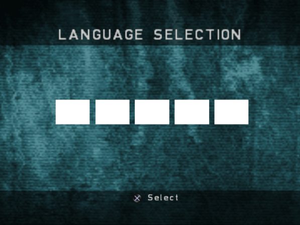 Language Screen (4:3) Language Screen (4:3)