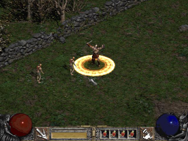 An image with the Barbarian, with some older looking potion graphics.
