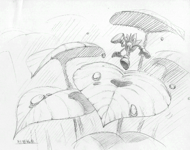 Sonic hopping on some big o'l leaves, probably in an early forest level.