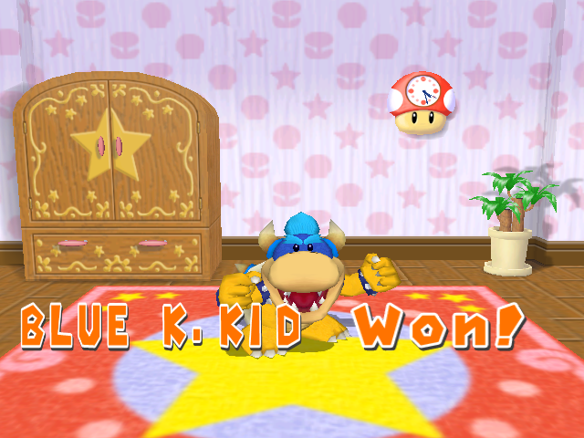 Blue Koopa Kid playable. Blue Koopa Kid playable.