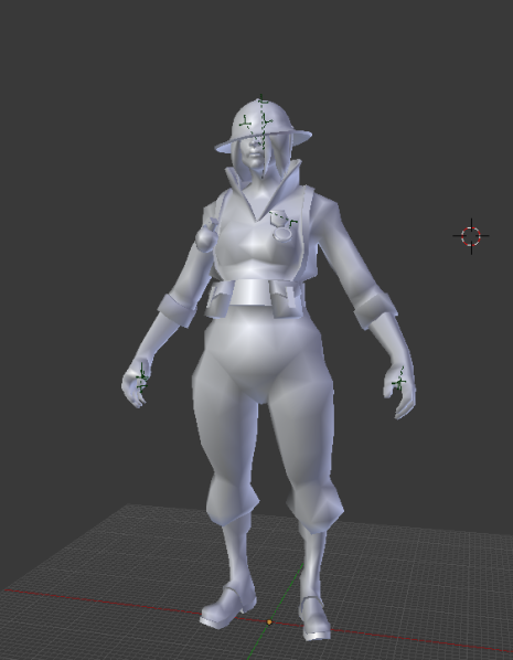 Original Female Soldier model render leak.