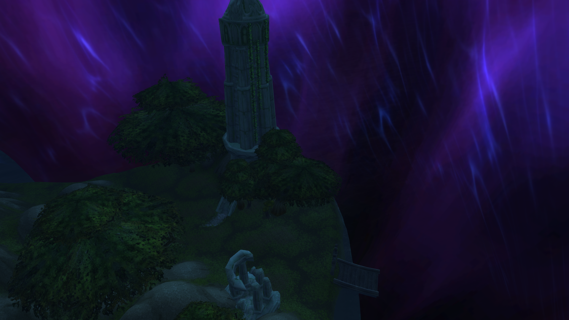 The tower engulfed in shadow. The tower engulfed in shadow.