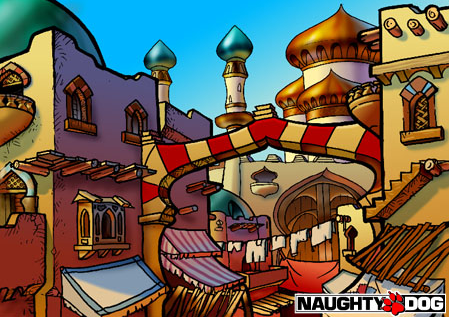 Concept art of the Arabian levels (daytime) Concept art of the Arabian levels (daytime)