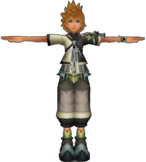 Inside of H21EX.pmo. Uses Roxas head from Kingdom Hearts II and the shoes are fully modeled. Inside of H21EX.pmo. Uses Roxas head from Kingdom Hearts II and the shoes are fully modeled.