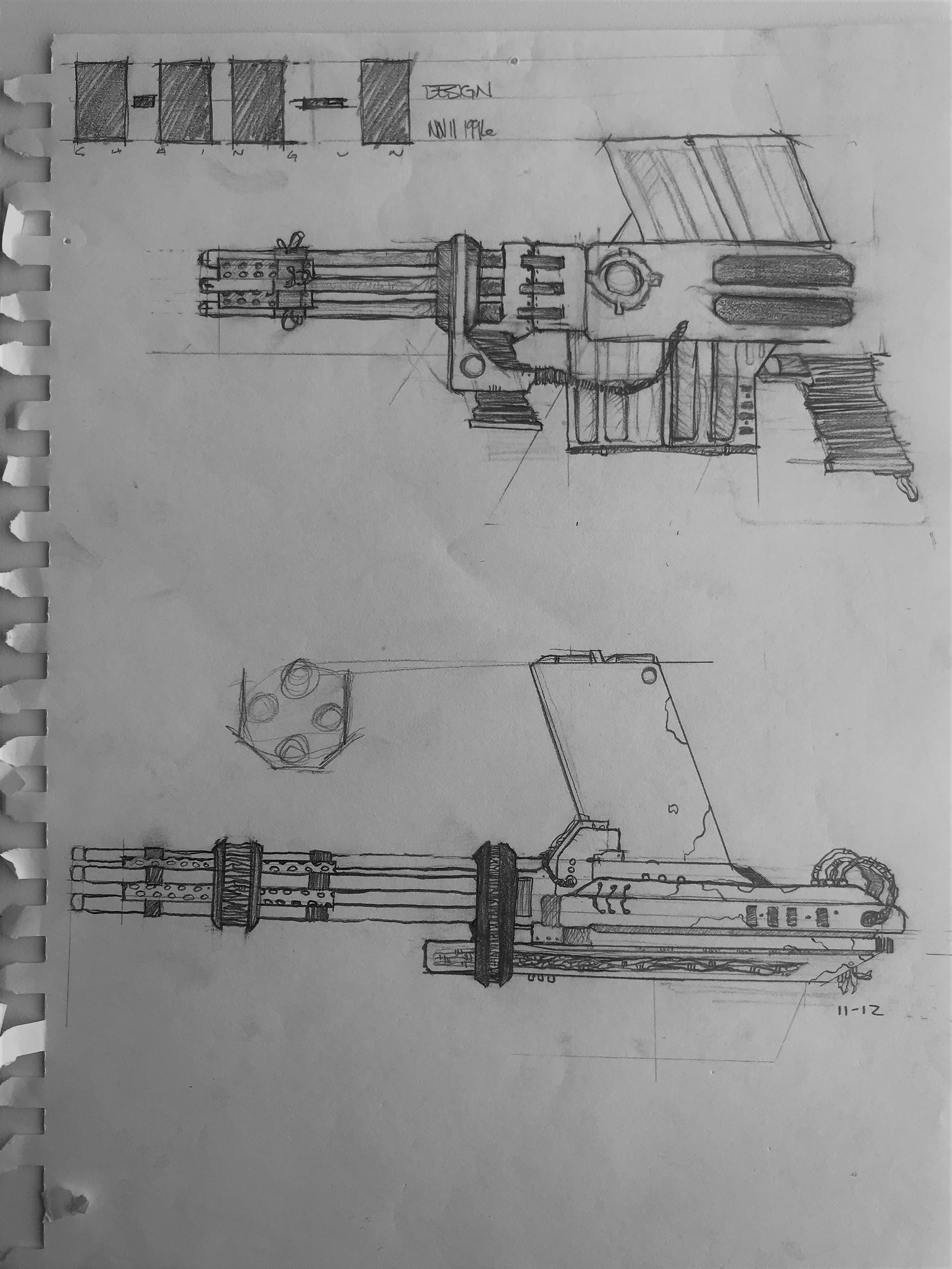 Chaingun. At some point Shredder was called Chaingun. Its unknown whether it was supposed a minigun or repeating rocket launcher.