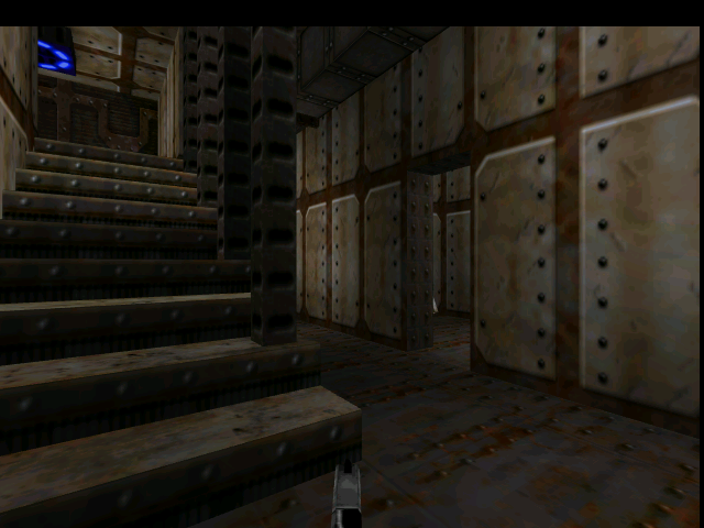 Cellblock 2 stairs and entrance to the switch room on the right.