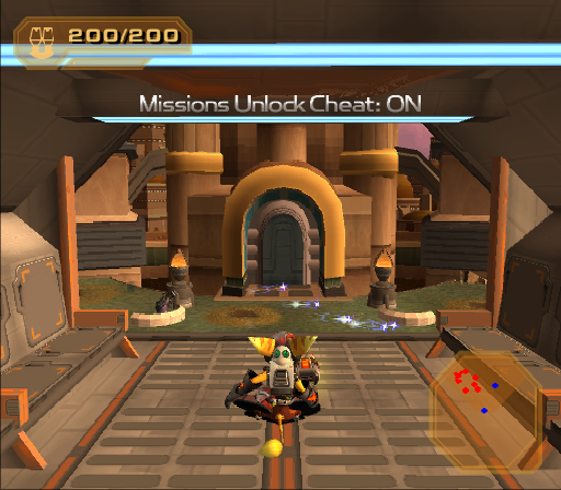 Inputting R1+R2+Left D-Pad unlocks all ranger missions with this message displayed on-screen.