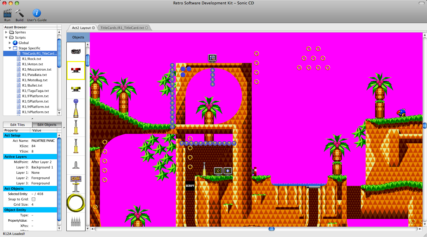 Palmtree Panic Act 2 Present Layout in the RSDK