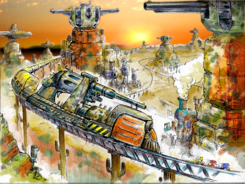 Concept art for Bullet Station.