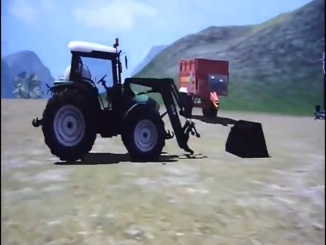 The tools and trailers near the cow pasture from the same build.