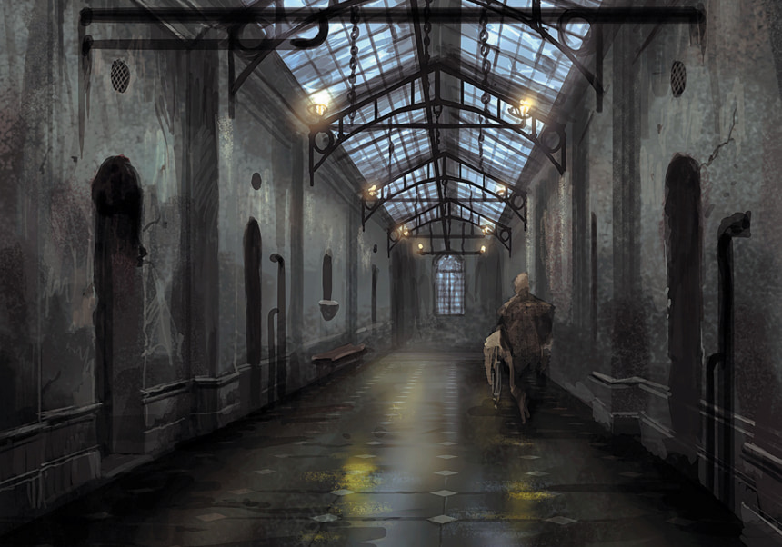 Asylum Hallway. Asylum Hallway.