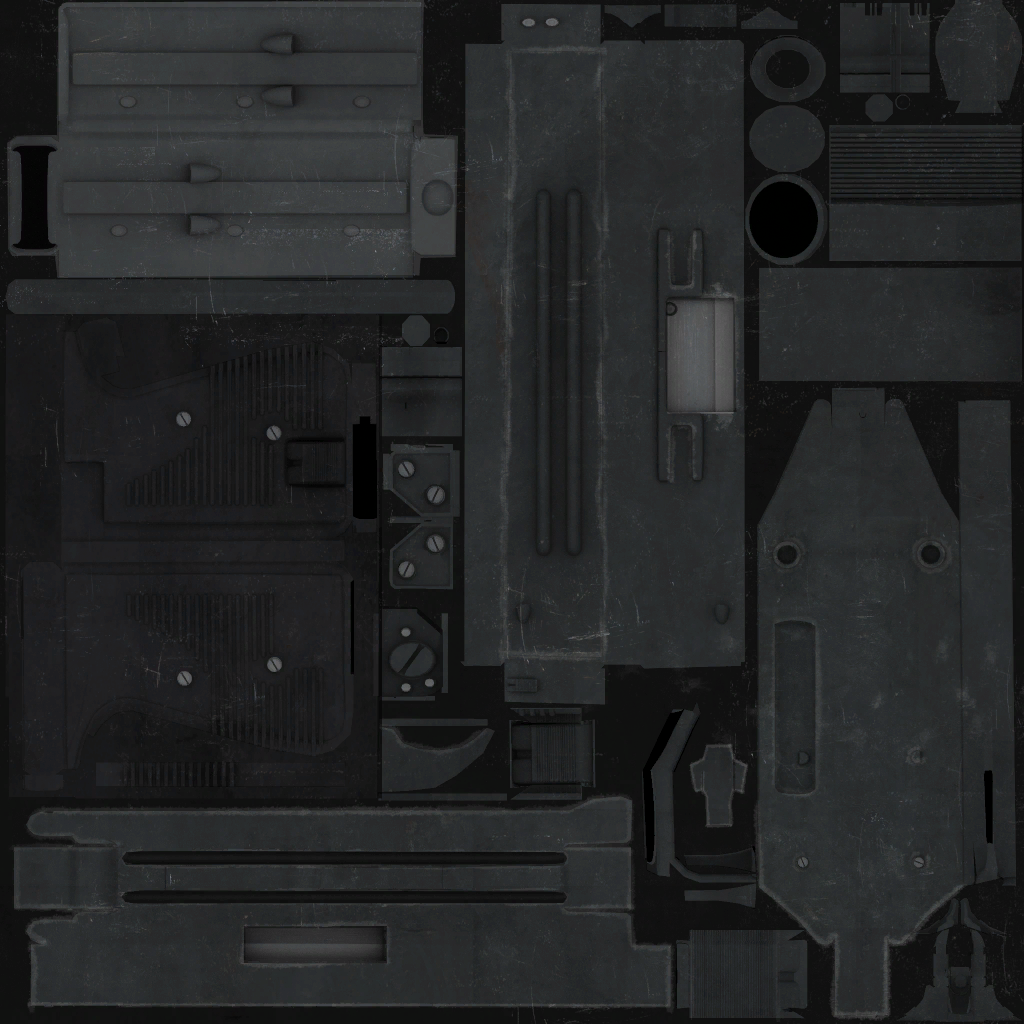 The Micro Uzi with darker metallic parts. The Micro Uzi with darker metallic parts.