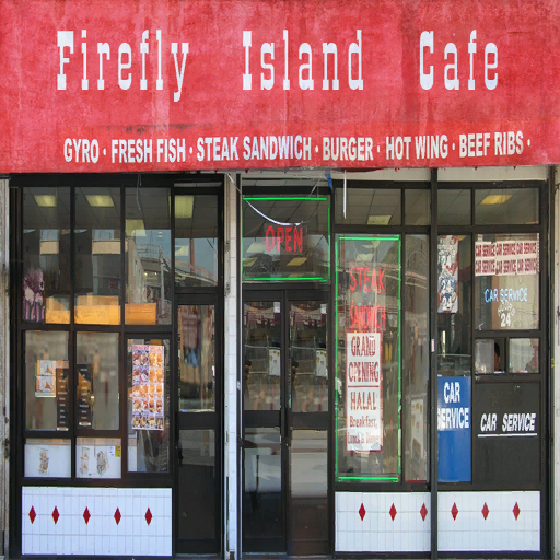 Unused "Firefly Island Cafe" sign.