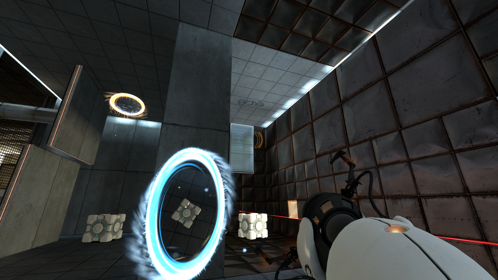 The cube dropping area, using the placeholder decals. The cube dropping area, using the placeholder decals.