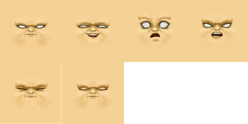 The Watcher has faces that are never used within the game, as he is a static NPC that doesn't respond to its surroundings, unlike civilians.