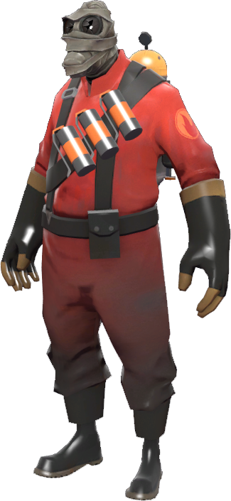 Pyro with the Mummy Eyes equipped.