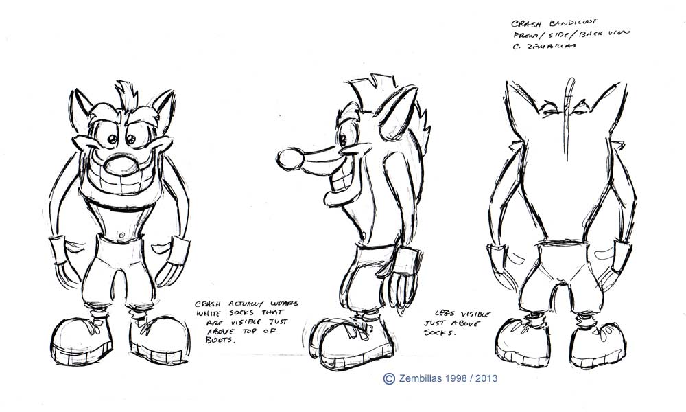 Crash Bandicoot reference for use by toy manufacturers. Crash Bandicoot reference for use by toy manufacturers.