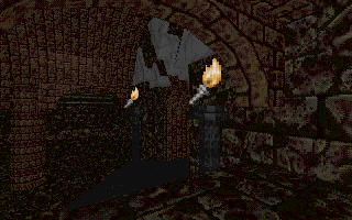 The pillars with light sources on them.