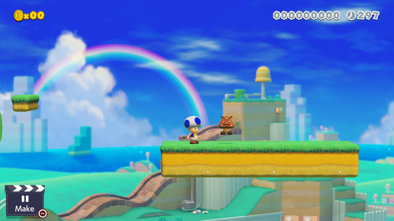 The Goomba Shoe enemy in the 3D World game style.