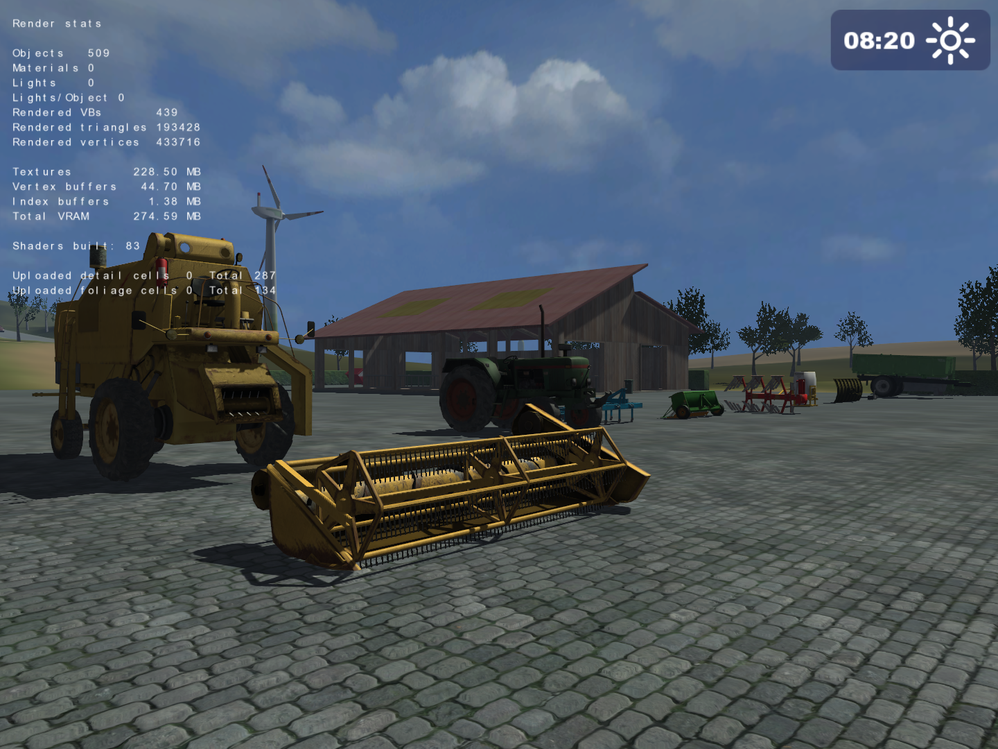 Rendering stats.