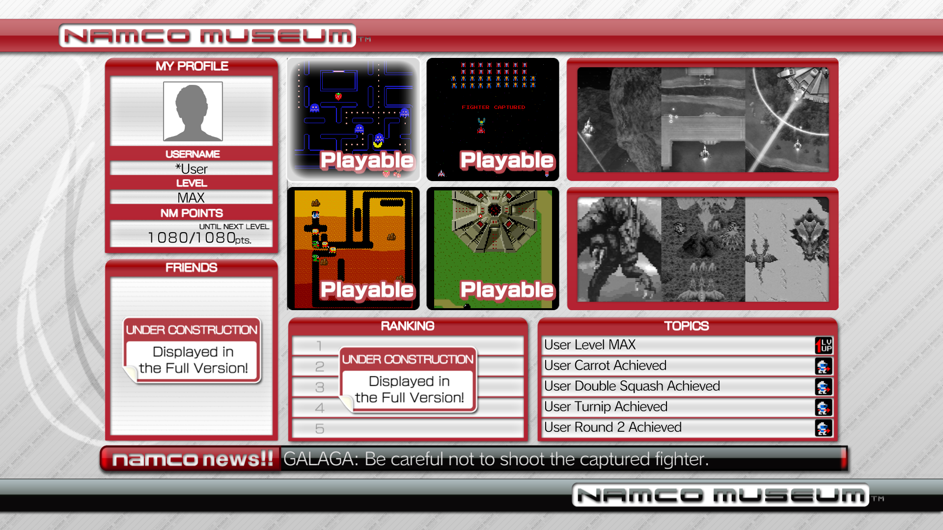 Namco_Museum_Essentials_Trial_(US-EU)_-_Menu.png