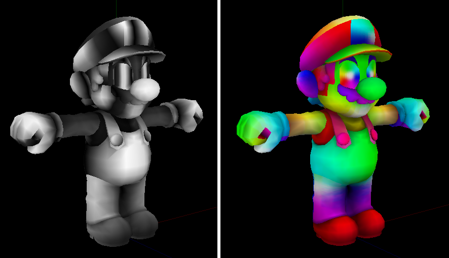 Final Rainbow Mario mats (left) compared with InvincibleMarioMat mats (right)