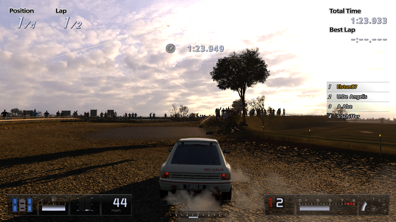 Screenshot of the sample course in gameplay. Screenshot of the sample course in gameplay.