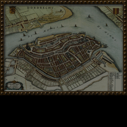 A map of the Dutch city of Dordrecht.
