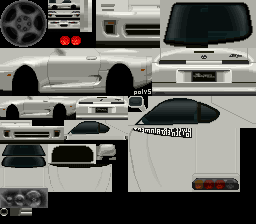 Most Toyota Supras use a copy of this texture, each sports the now familiar text alongside a longer, reversed 'Polys entertainment'. Most Toyota Supras use a copy of this texture, each sports the now familiar text alongside a longer, reversed 'Polys entertainment'.