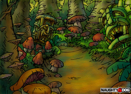 Concept art of the Jungle levels. Concept art of the Jungle levels.