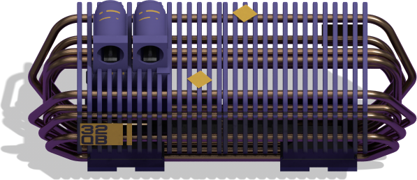 A MASSIVE heatsink with transistors on it. A MASSIVE heatsink with transistors on it.