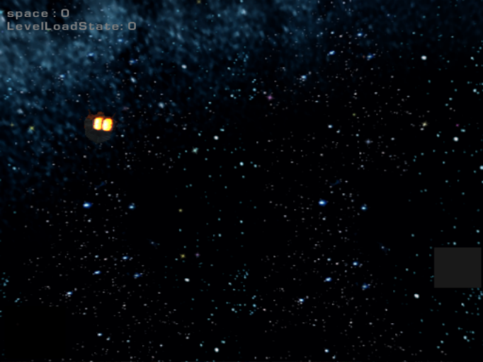 A level transition being played. Note the debug text in the top left corner.