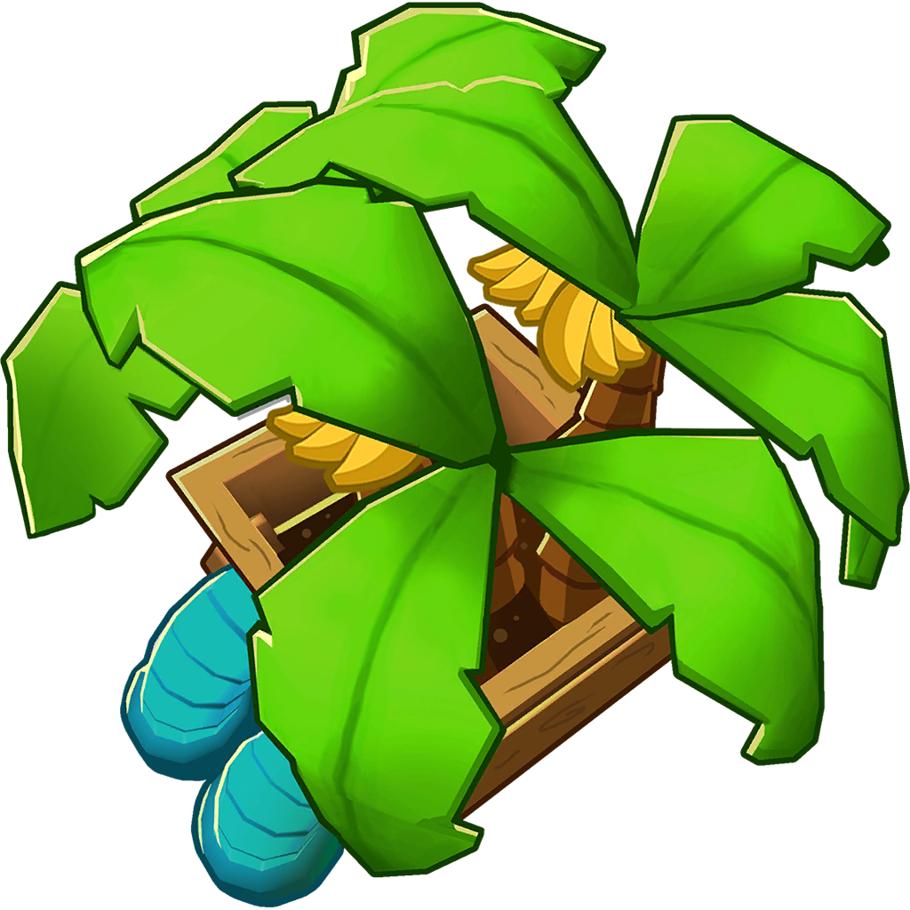 Unused version of 3-0-0 Banana Farm Tower Icon, shows some minor differences, such as 3 banana trees with 3 leaves each, instead of 4 banana trees with 4 pedals each, and no water going through the farm.