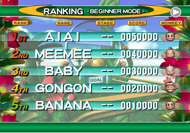 Interestingly, the ranking menu calls for the SMB2 rank screen even though the ranks are for SMB1 modes. Interestingly, the ranking menu calls for the SMB2 rank screen even though the ranks are for SMB1 modes.