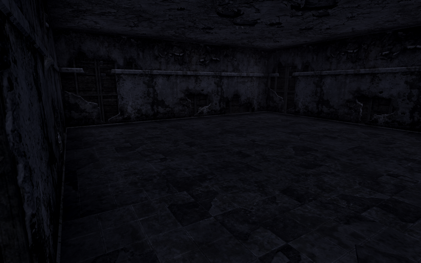 A view into the otherwise empty cell.